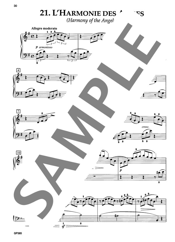 天使の声 ~「25の練習曲」より~ (ヨハン・フリートリッヒ・フランツ・ブルグミュラー) / ピアノソロ 初〜中級 - サンプル譜面 2/3