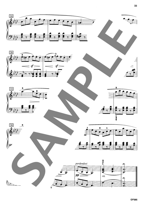 舟歌 ~「25の練習曲」より~ (ヨハン・フリートリッヒ・フランツ・ブルグミュラー) / ピアノソロ 初〜中級 - サンプル譜面 3/3