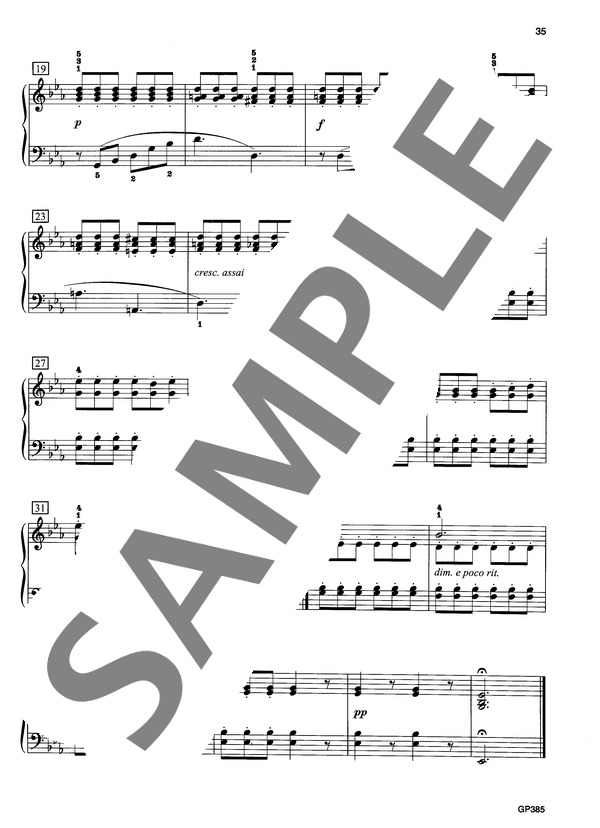 家路 ~「25の練習曲」より~ (ヨハン・フリートリッヒ・フランツ・ブルグミュラー) / ピアノソロ 初〜中級 - サンプル譜面 3/3