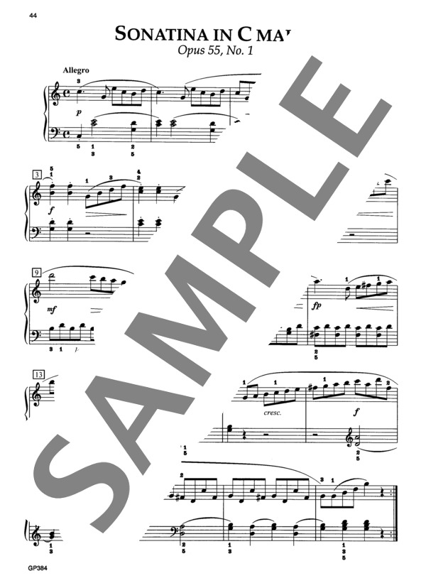 ソナチネ ハ長調 Op.55-1 (フリードリヒ・クーラウ) / ピアノソロ 初〜中級 - サンプル譜面 2/5