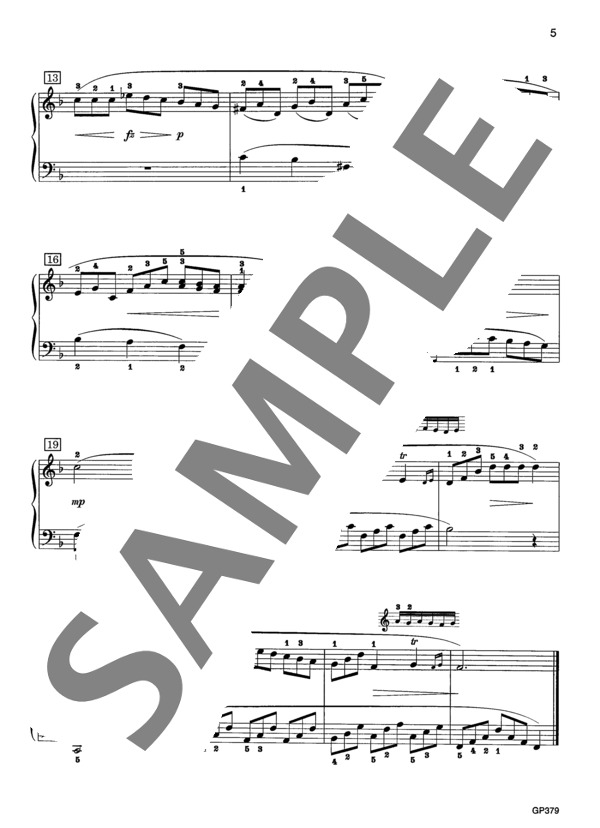 ソナチネ 第1番 ハ長調 (ムツィオ・クレメンティ) / ピアノソロ 初〜中級 - サンプル譜面 5/5