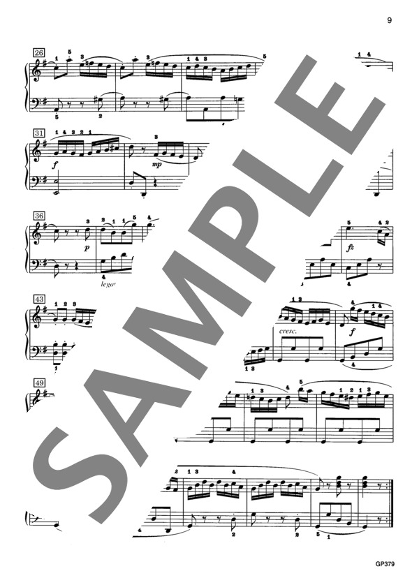 ソネチネ 第2番 ト長調 (ムツィオ・クレメンティ) / ピアノソロ 初〜中級 - サンプル譜面 3/5