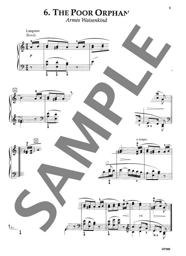 子供のためのアルバム Op. 68 より あわれな孤児 (ロベルト・シューマン) / ピアノソロ 初〜中級 - サンプル譜面 2/2