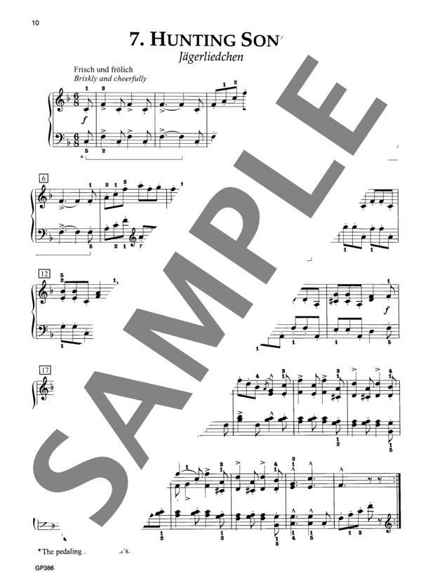 子供のためのアルバム Op. 68 より 狩人の歌 (ロベルト・シューマン) / ピアノソロ 初〜中級 - サンプル譜面 2/2