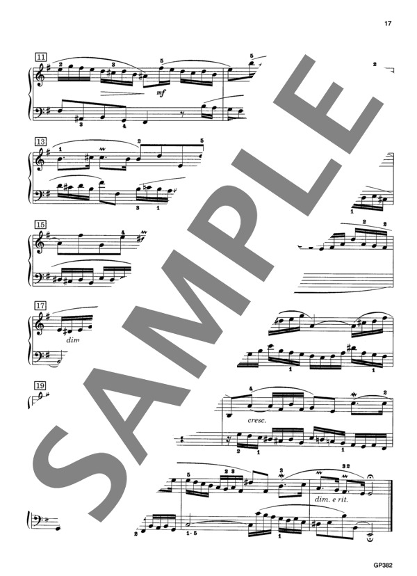 2声のインヴェンション 第7番 ホ短調 BWV 778 (ヨハン・セバスチャン・バッハ) / ピアノソロ 初〜中級 - サンプル譜面 3/3