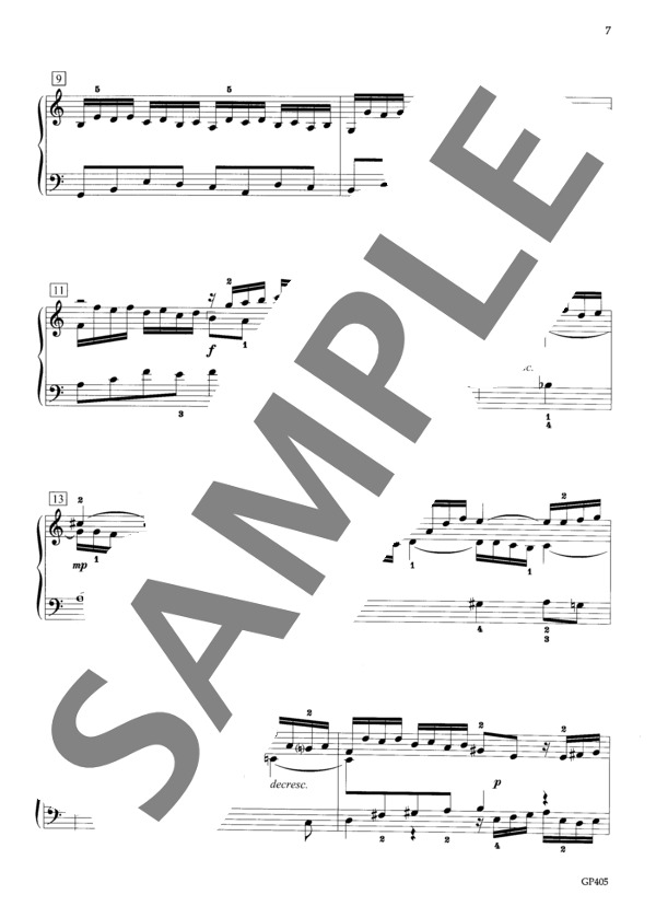 フーガ ハ短調 BWV 952 (ヨハン・セバスチャン・バッハ) / ピアノソロ 中〜上級 - サンプル譜面 3/5