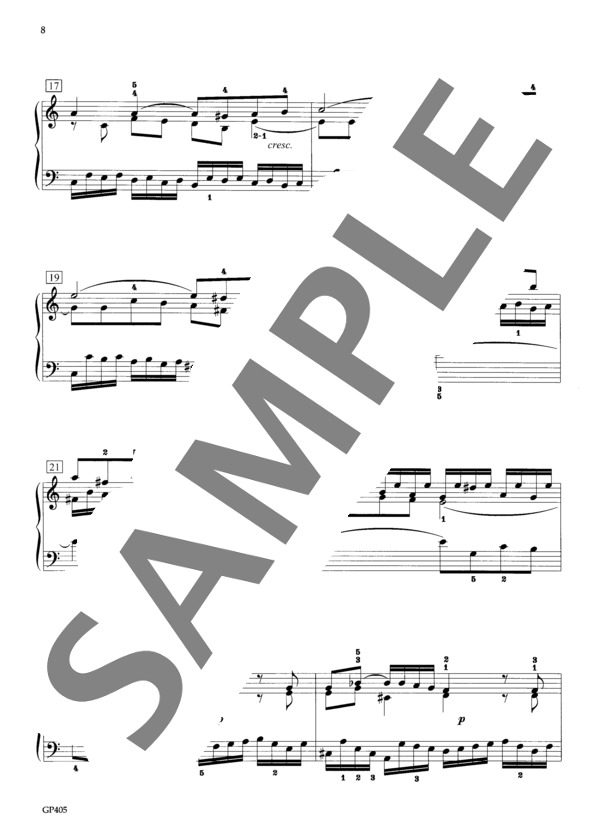 フーガ ハ短調 BWV 952 (ヨハン・セバスチャン・バッハ) / ピアノソロ 中〜上級 - サンプル譜面 4/5