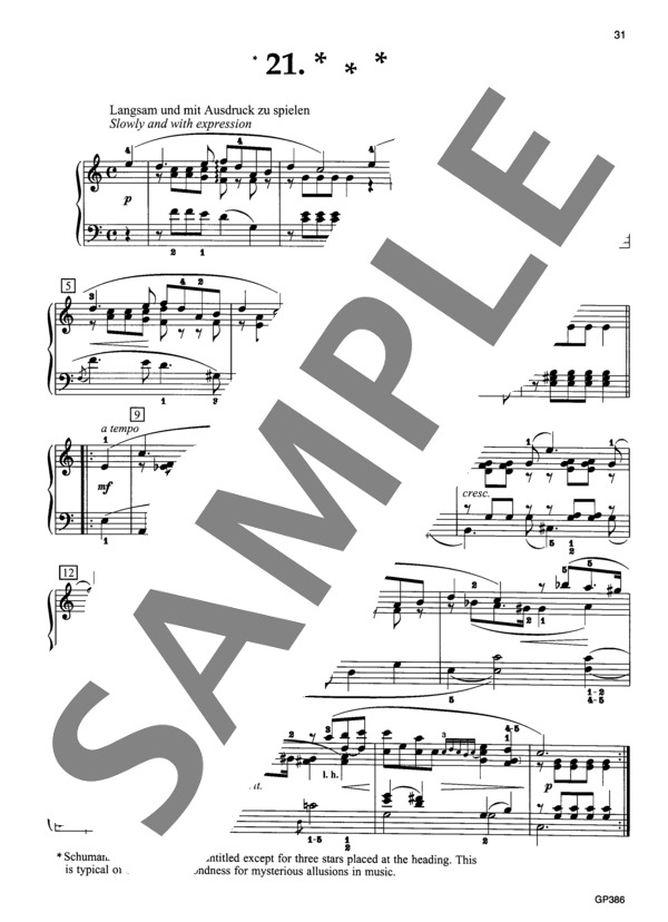 子供のためのアルバム Op. 68 より 21.***(題名なし） (ロベルト・シューマン) / ピアノソロ 初〜中級 - サンプル譜面 2/2