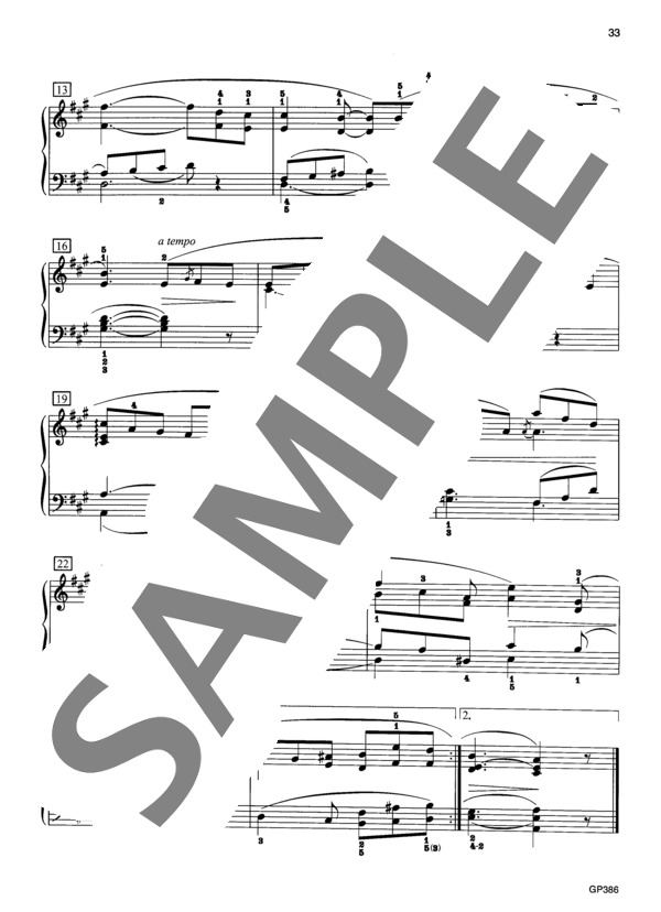 子供のためのアルバム Op. 68 より 輪唱歌 (ロベルト・シューマン) / ピアノソロ 初〜中級 - サンプル譜面 3/3