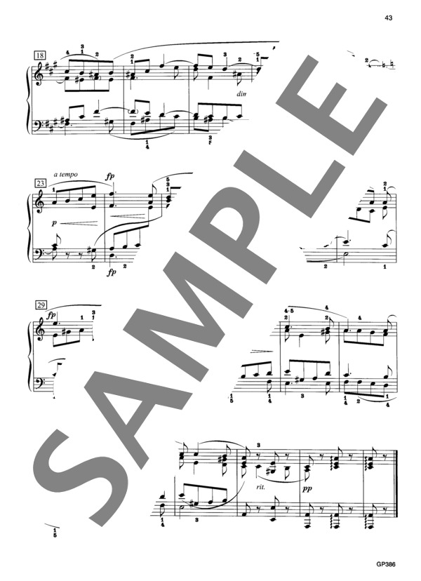 子供のためのアルバム Op. 68 より カノン風の歌 (ロベルト・シューマン) / ピアノソロ 中級 - サンプル譜面 3/3