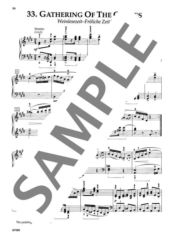 子供のためのアルバム Op. 68 より ぶどう狩の時-喜びの時 (ロベルト・シューマン) / ピアノソロ 中級 - サンプル譜面 2/3