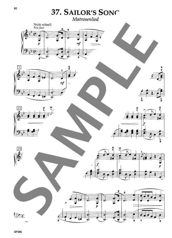 子供のためのアルバム Op. 68 より 水夫の歌 (ロベルト・シューマン) / ピアノソロ 中級 - サンプル譜面 2/3