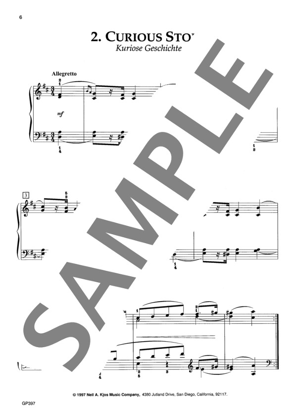 子供の情景 Op. 15 より 珍しいお話 (ロベルト・シューマン) / ピアノソロ 中級 - サンプル譜面 2/3