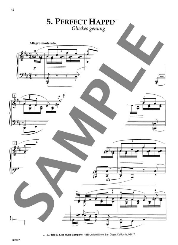 子供の情景 Op. 15 より 幸せいっぱい (ロベルト・シューマン) / ピアノソロ 中級 - サンプル譜面 2/3