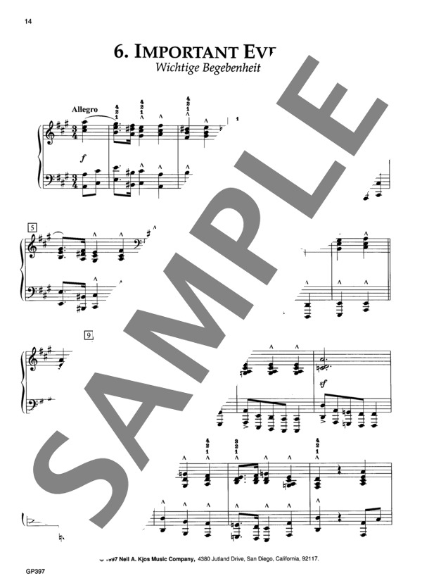 子供の情景 Op. 15 より 大事件 (ロベルト・シューマン) / ピアノソロ 中級 - サンプル譜面 2/3