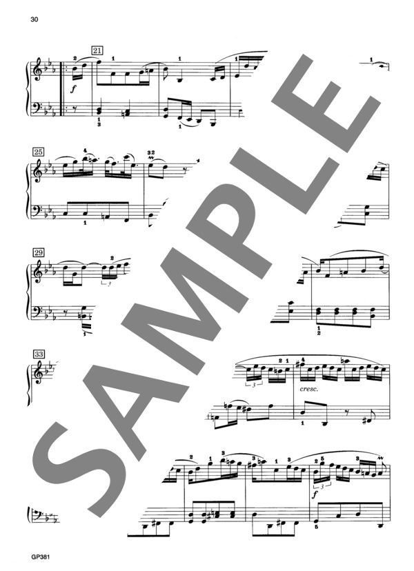 アンナ・マグダレーナの音楽帳より チェンバロのためのソロ BWV Anh.129 (ヨハン・セバスチャン・バッハ) / ピアノソロ 初〜中級 - サンプル譜面 3/4