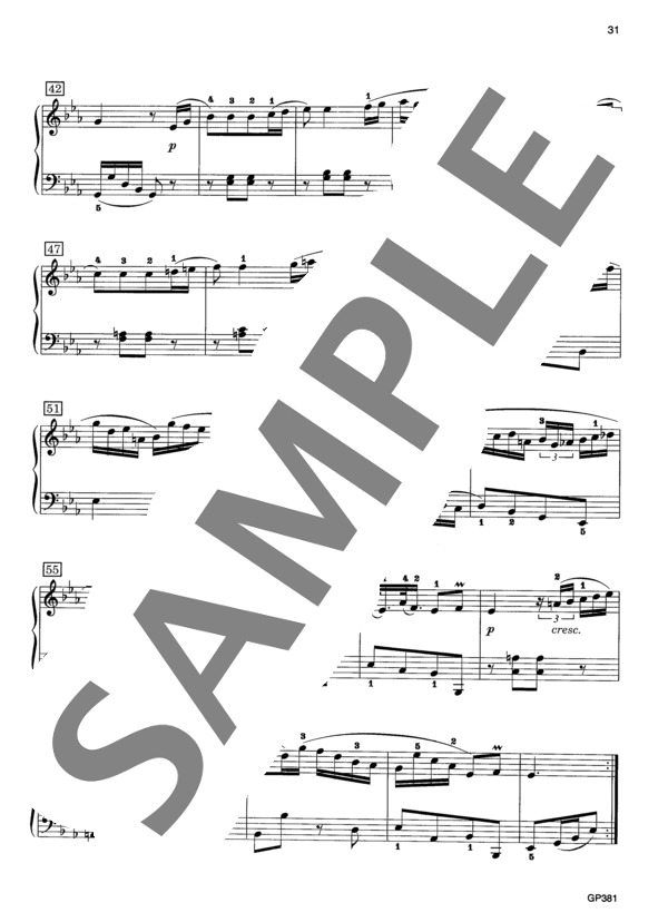 アンナ・マグダレーナの音楽帳より チェンバロのためのソロ BWV Anh.129 (ヨハン・セバスチャン・バッハ) / ピアノソロ 初〜中級 - サンプル譜面 4/4