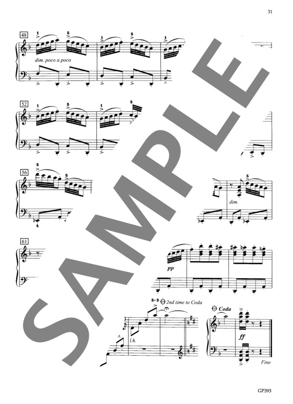 小人の行進 Op.54-3 (エドヴァルド・ハーゲルップ・グリーグ) / ピアノソロ 中級 - サンプル譜面 4/5