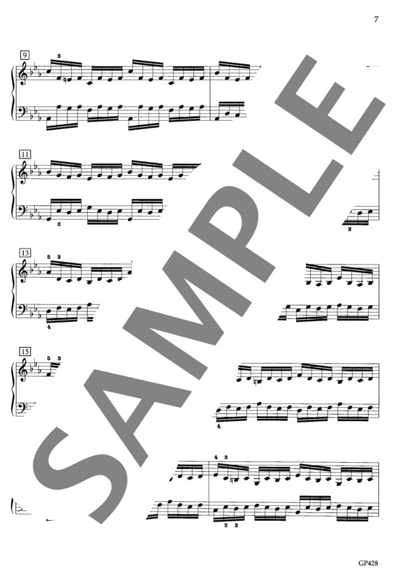 平均律クラヴィーア曲集第1巻 第2番 ハ短調 BWV 847 (ヨハン・セバスチャン・バッハ) / ピアノソロ 中〜上級 - サンプル譜面 3/5