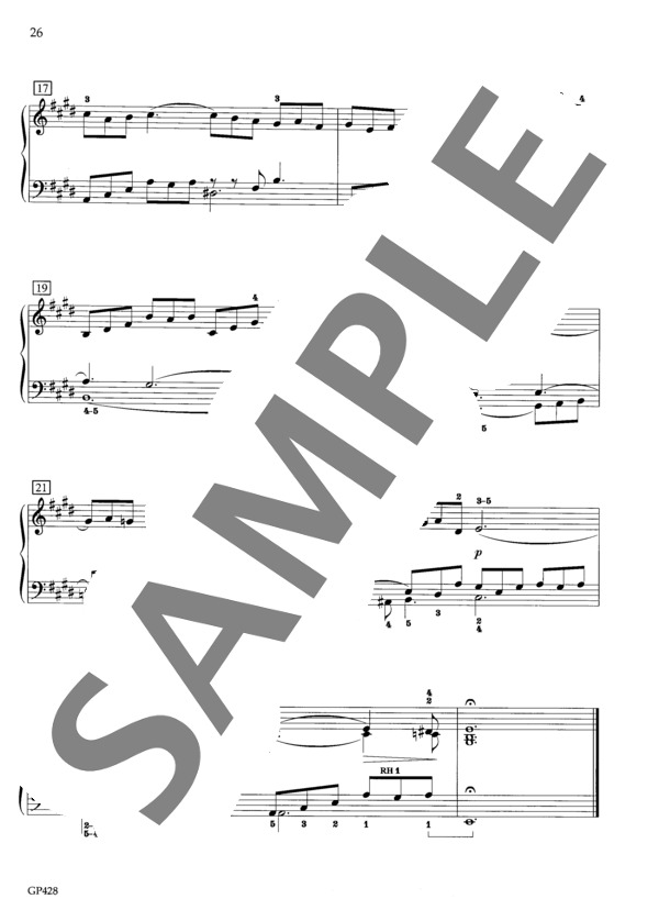 平均律クラヴィーア曲集第1巻 第9番 ホ長調 BWV 854 (ヨハン・セバスチャン・バッハ) / ピアノソロ 中〜上級 - サンプル譜面 4/5