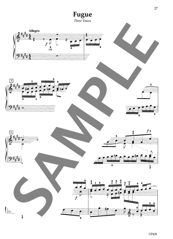 平均律クラヴィーア曲集第1巻 第9番 ホ長調 BWV 854 (ヨハン・セバスチャン・バッハ) / ピアノソロ 中〜上級 - サンプル譜面 5/5