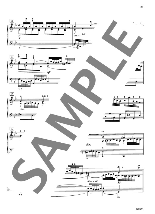 楽譜】平均律クラヴィーア曲集第1巻 第16番 ト短調 BWV 861 / ヨハン