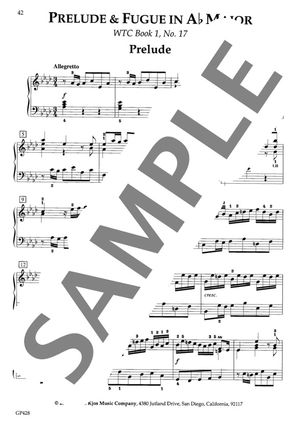 平均律クラヴィーア曲集第1巻 第17番 変イ長調 BWV 862 (ヨハン・セバスチャン・バッハ) / ピアノソロ 中〜上級 - サンプル譜面 2/5