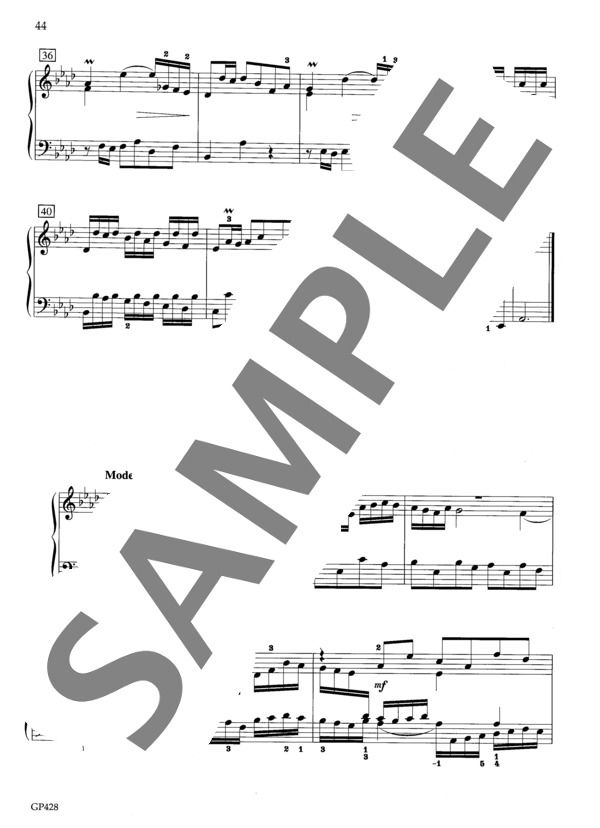 平均律クラヴィーア曲集第1巻 第17番 変イ長調 BWV 862 (ヨハン・セバスチャン・バッハ) / ピアノソロ 中〜上級 - サンプル譜面 4/5