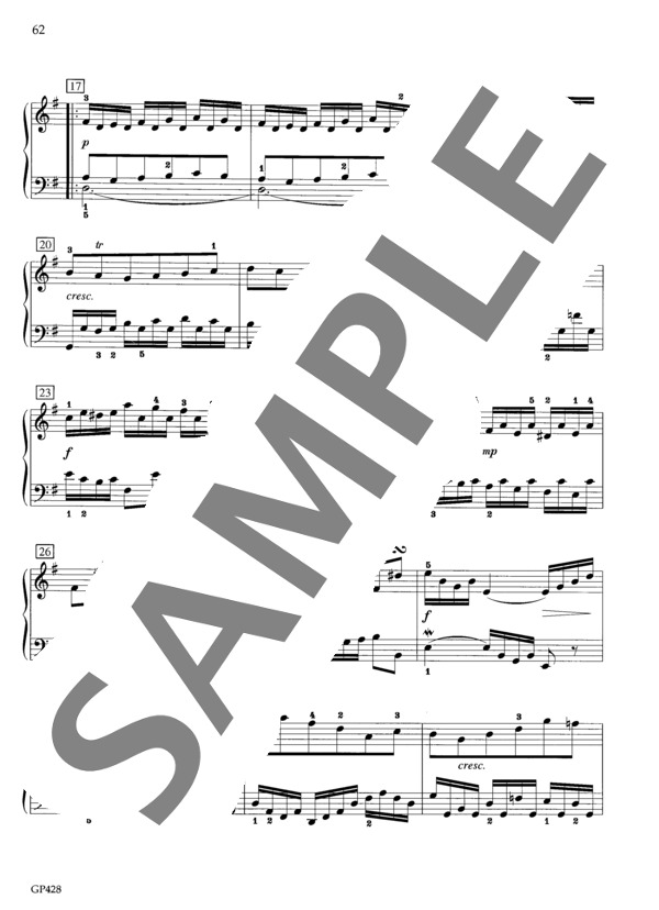 楽譜】平均律クラヴィーア曲集第2巻 第15番 ト長調 BWV 884