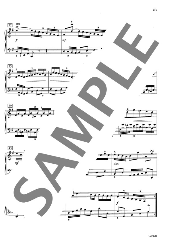 楽譜】平均律クラヴィーア曲集第2巻 第15番 ト長調 BWV 884 / ヨハン