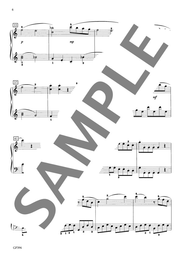 ウィーンソナチネ ハ長調 第1番 (ヴォルフガング・アマデウス・モーツァルト) / ピアノソロ 初〜中級 - サンプル譜面 4/5