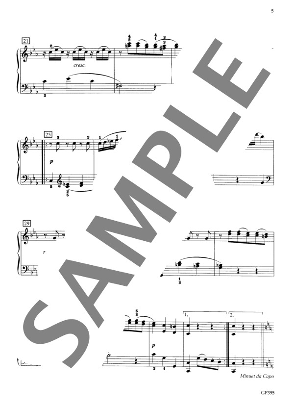 ソナタ ハ長調  HOB. XVI:7 (フランツ・ヨーゼフ・ハイドン) / ピアノソロ 初〜中級 - サンプル譜面 4/5