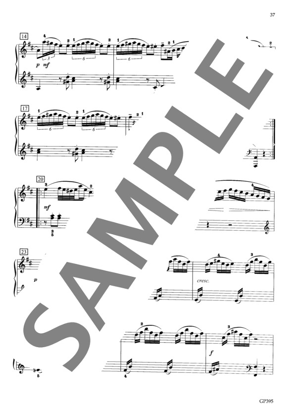 ソナタ ニ長調  HOB. XVI:4 (フランツ・ヨーゼフ・ハイドン) / ピアノソロ 中級 - サンプル譜面 3/5