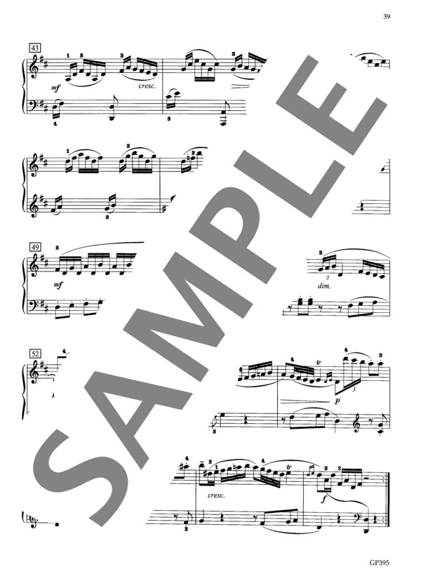 ソナタ ニ長調  HOB. XVI:4 (フランツ・ヨーゼフ・ハイドン) / ピアノソロ 中級 - サンプル譜面 5/5