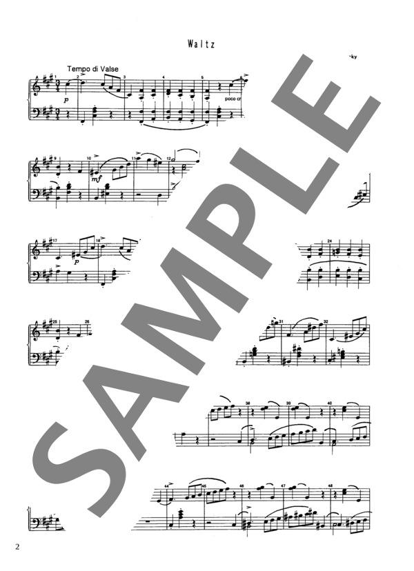 子供のアルバムより ワルツ (ピョートル・イリイチ・チャイコフスキー) / ピアノソロ 初〜中級 - サンプル譜面 2/5