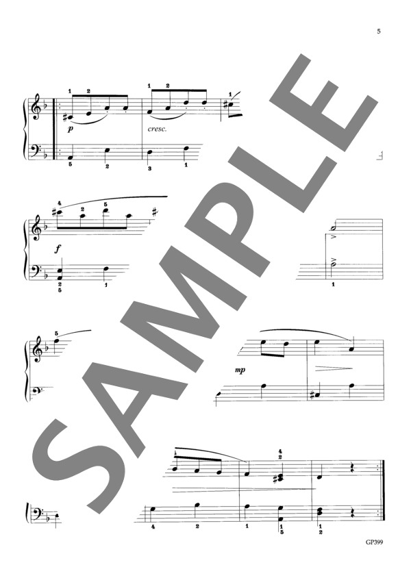 悲しいお話 (コルネリウス・グルリット) / ピアノソロ 初〜中級 - サンプル譜面 3/3