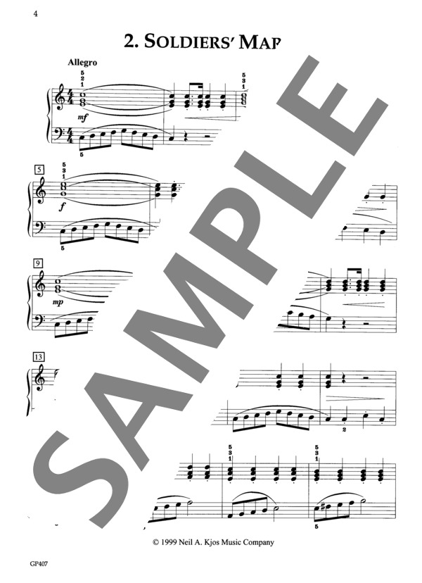 兵隊の行進 (ジャン・ルイ・ゴバールツ) / ピアノソロ 初〜中級 - サンプル譜面 2/3