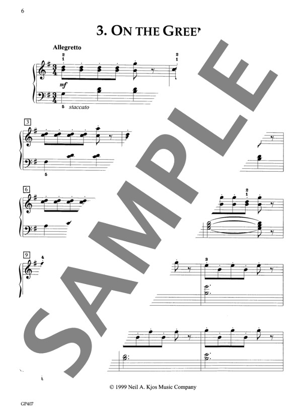 芝生の上で (ジャン・ルイ・ゴバールツ) / ピアノソロ 初〜中級 - サンプル譜面 2/3