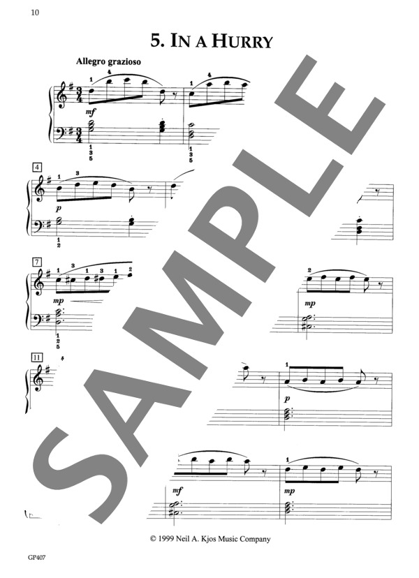 急いで (ジャン・ルイ・ゴバールツ) / ピアノソロ 初級 - サンプル譜面 2/3