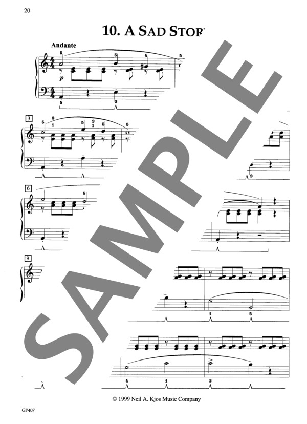 悲しいお話 (ジャン・ルイ・ゴバールツ) / ピアノソロ 初〜中級 - サンプル譜面 2/3