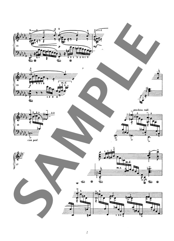 保坂千里編曲 秋 (モーリッツ・モシュコフスキ) / ピアノソロ 中級 - サンプル譜面 3/5