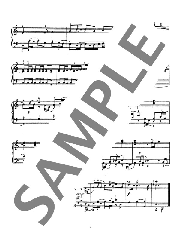 保坂千里編曲 プレリュード ハ長調 (ヘンリー・パーセル) / ピアノソロ 初〜中級 - サンプル譜面 3/3