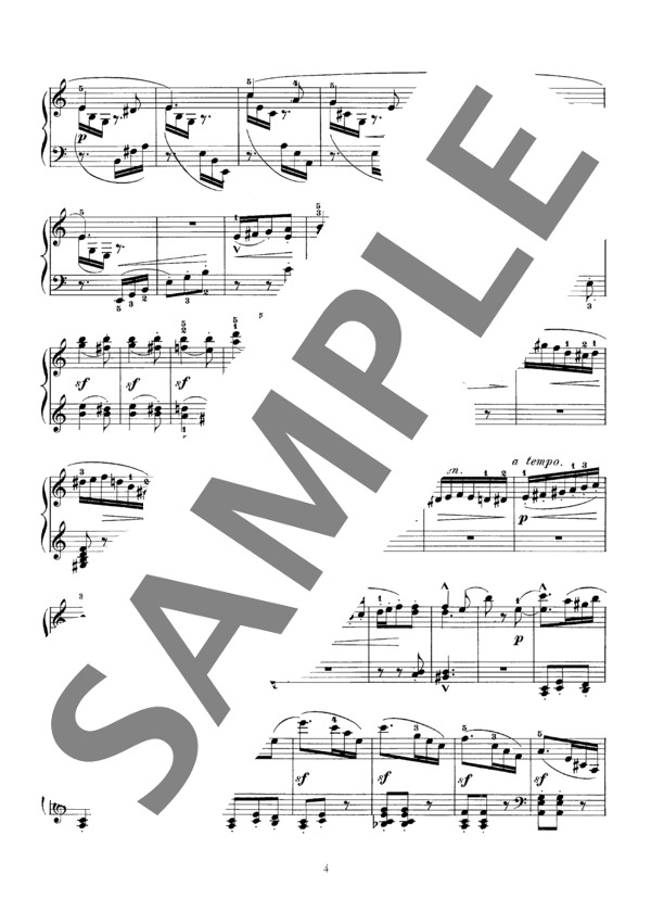 保坂千里編曲 イ短調の即興曲 (ステファン・ヘラー) / ピアノソロ 初〜中級 - サンプル譜面 3/4