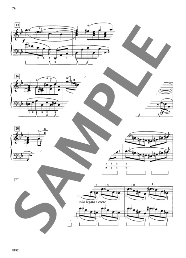 幻想曲集より カプリッチョ Op. 116-3 (ヨハネス・ブラームス) / ピアノソロ 中級 - サンプル譜面 3/5