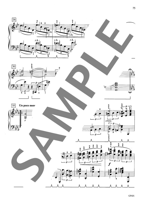 幻想曲集より カプリッチョ Op. 116-3 (ヨハネス・ブラームス) / ピアノソロ 中級 - サンプル譜面 4/5