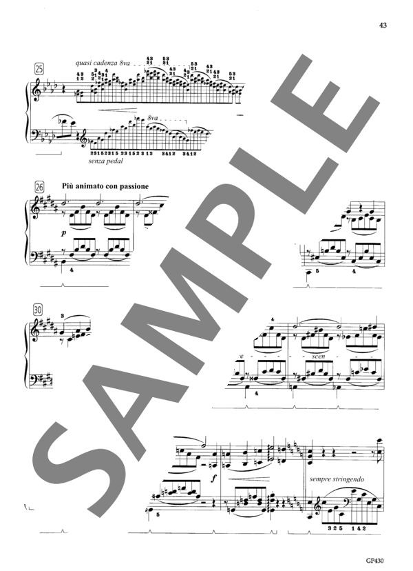 愛の夢-3つのノクターン (フランツ・リスト) / ピアノソロ 中級 - サンプル譜面 4/5