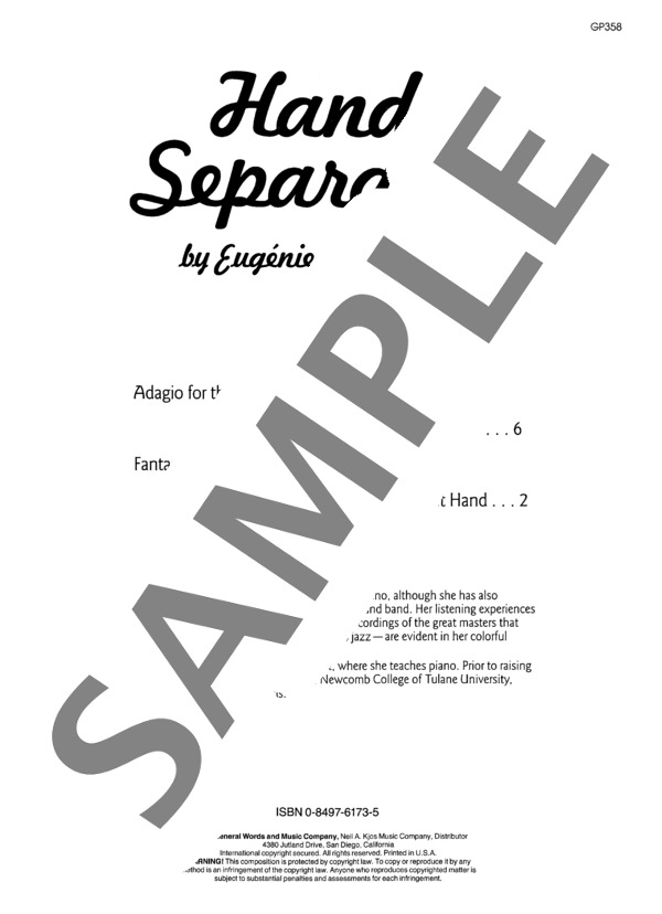 右手のためのワルツ ~「別々の手で」より (オーギニー・ロシェロール) / ピアノソロ 初〜中級 - サンプル譜面 1/5