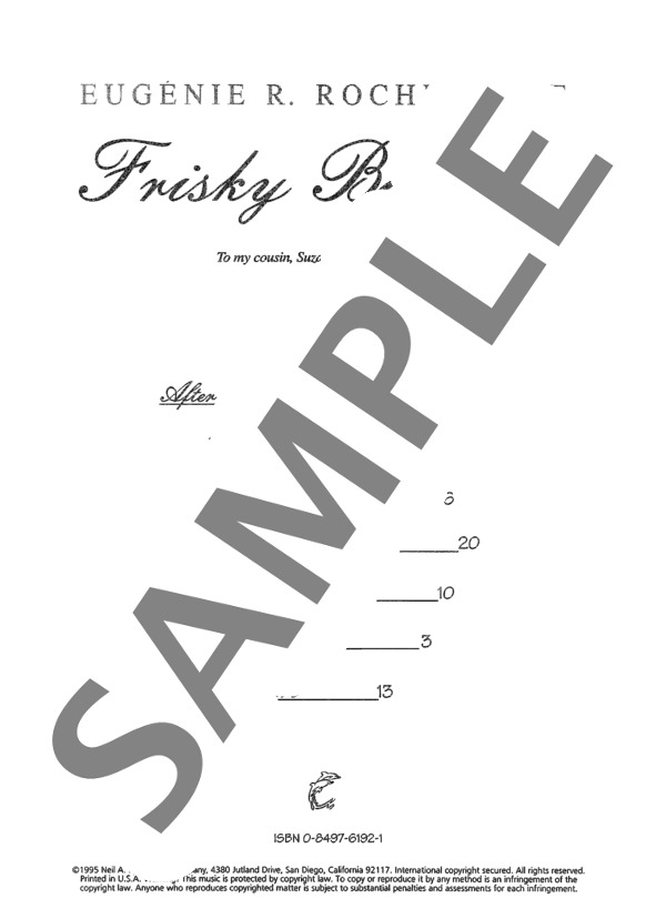 オフ・デューティー ~「フリスキー・ビジネス」より (オーギニー・ロシェロール) / ピアノソロ 初〜中級 - サンプル譜面 1/4