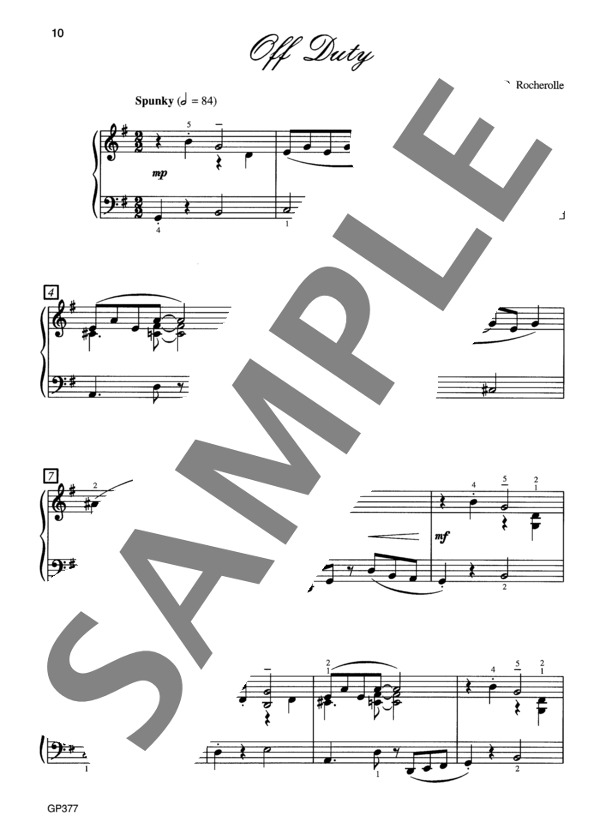 オフ・デューティー ~「フリスキー・ビジネス」より (オーギニー・ロシェロール) / ピアノソロ 初〜中級 - サンプル譜面 2/4