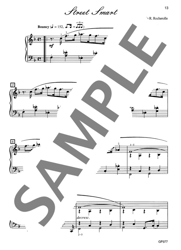 ストリート・スマート ~「フリスキー・ビジネス」より (オーギニー・ロシェロール) / ピアノソロ 初〜中級 - サンプル譜面 2/4